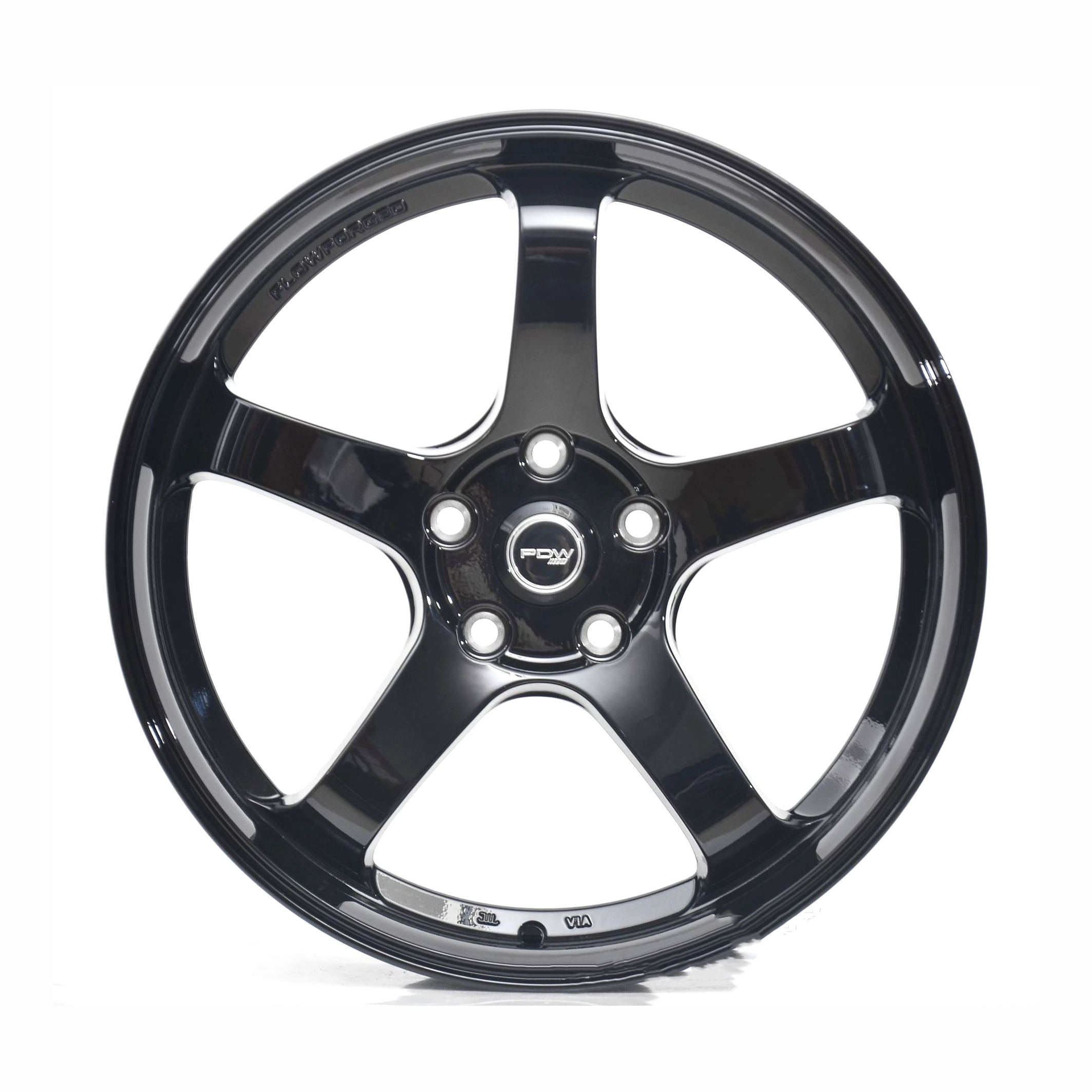 5 Hole Black Alloy Wheel Rims     