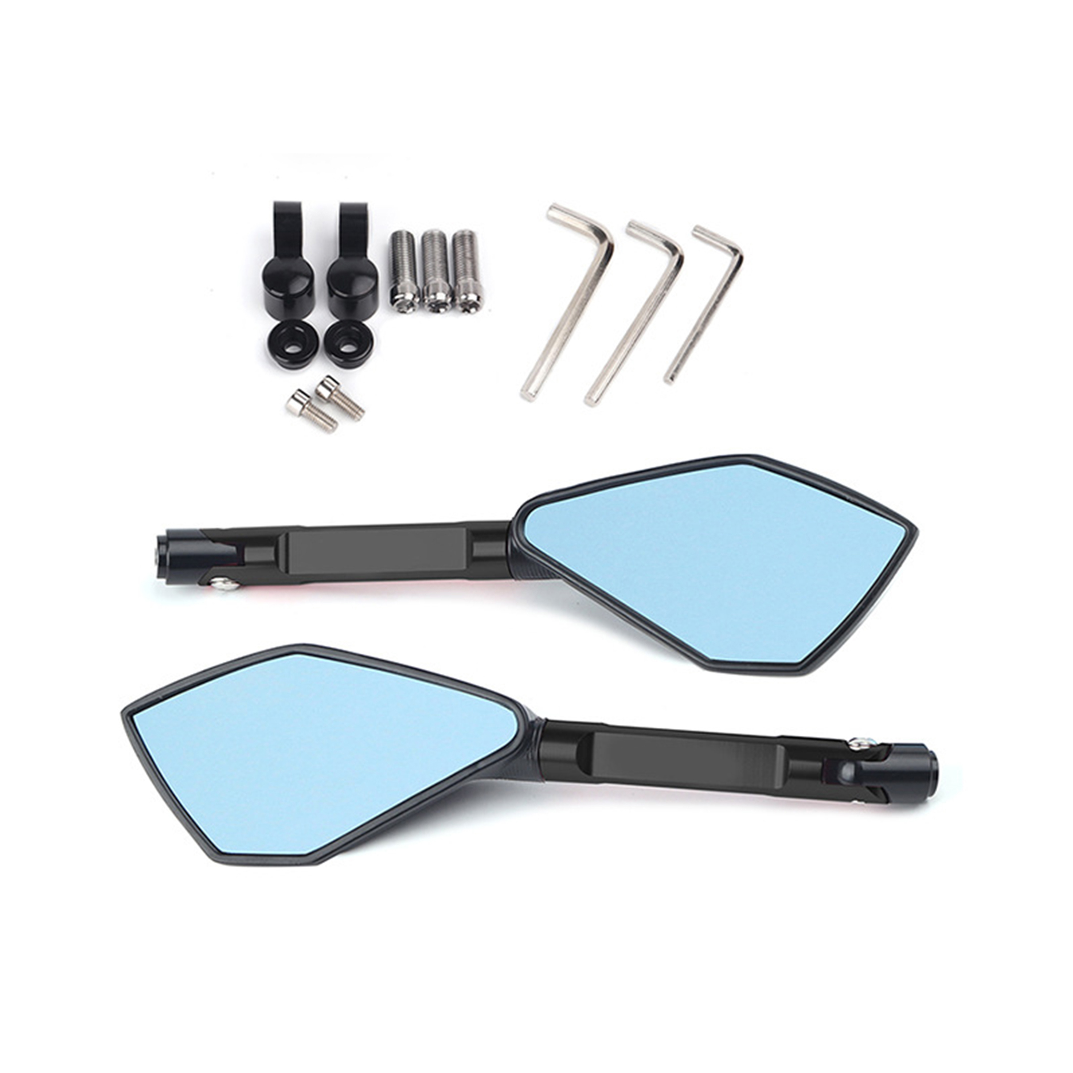 Pentagonal Rearview Mirrors Bike Motorcycles Reflectors