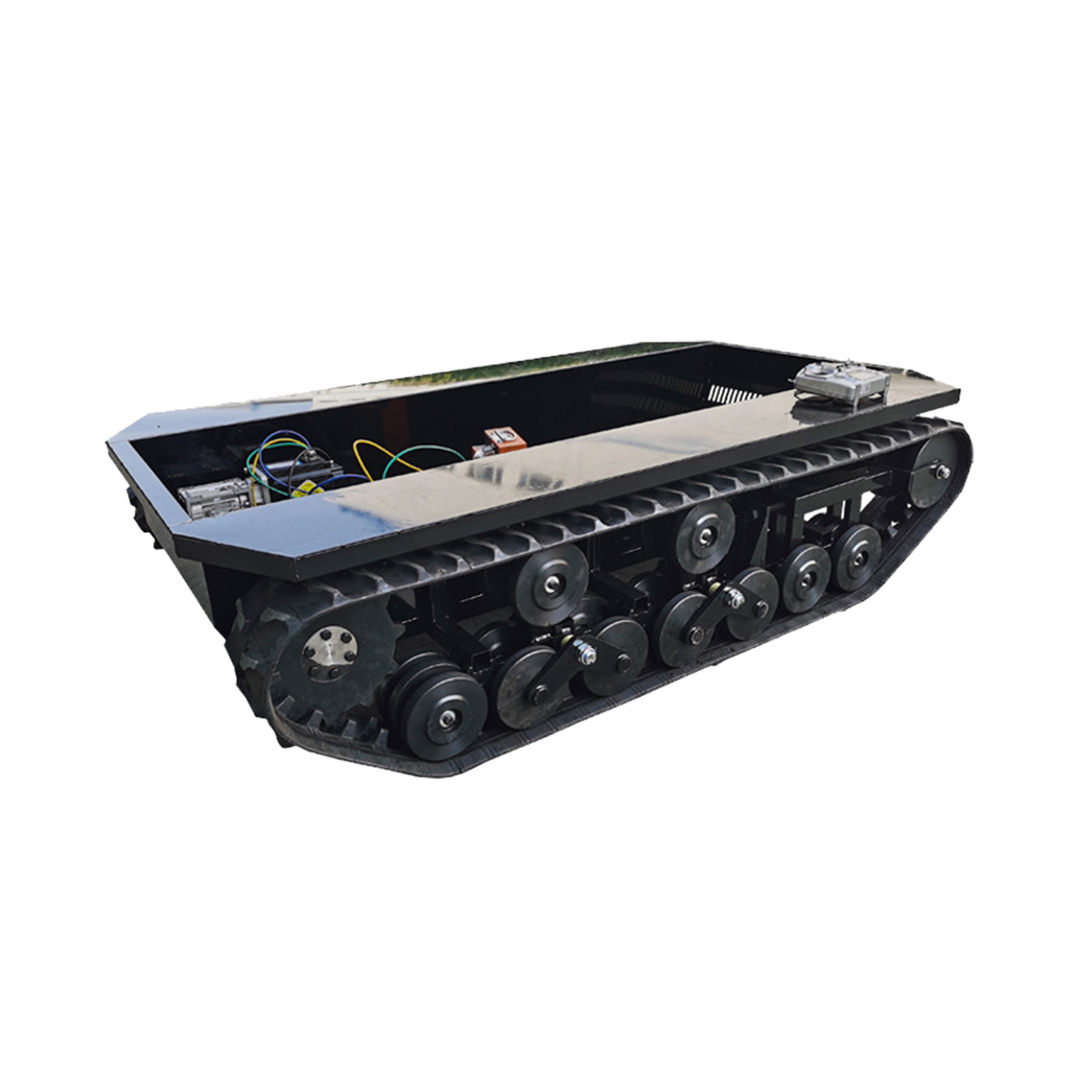 Small Electric Robot Rubber Track Chassis