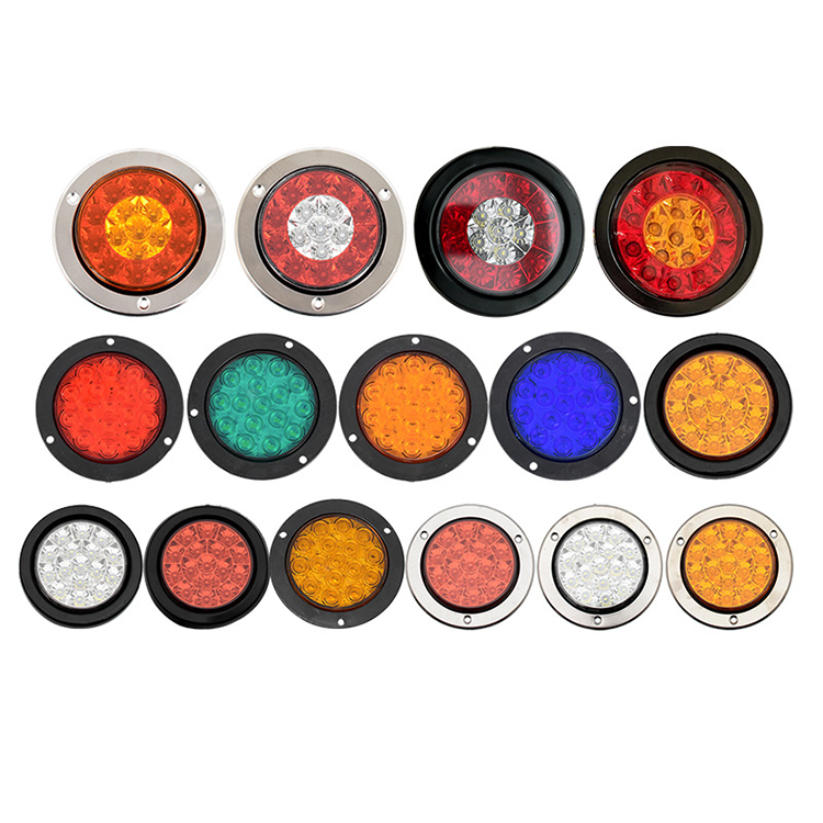 LED Turn Signal Light Round Rear Brake Lamps Tail Stop Lamp  