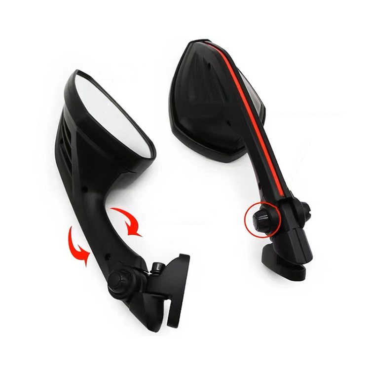360 Adjustable Rhombus Motorcycle Side Rear View Mirror   